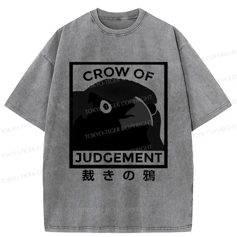 raven of judgement washed t-shirt for men