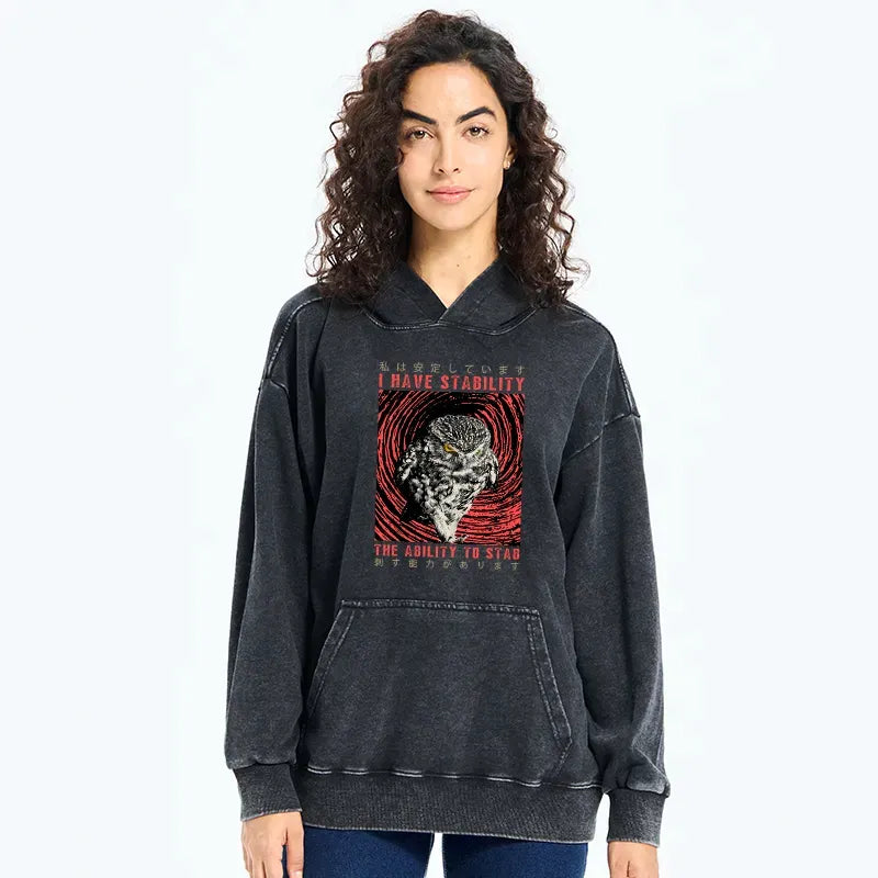 Comfortable unisex washed hoodie for streetwear