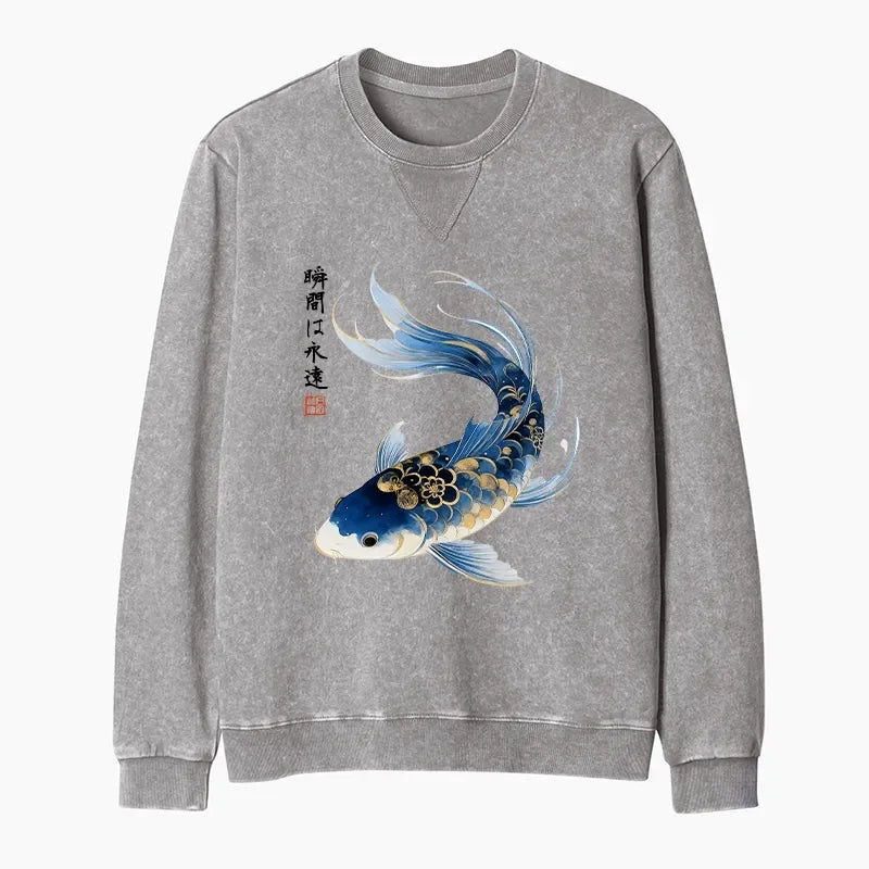 Comfortable Japanese Koi Fish Sweatshirt