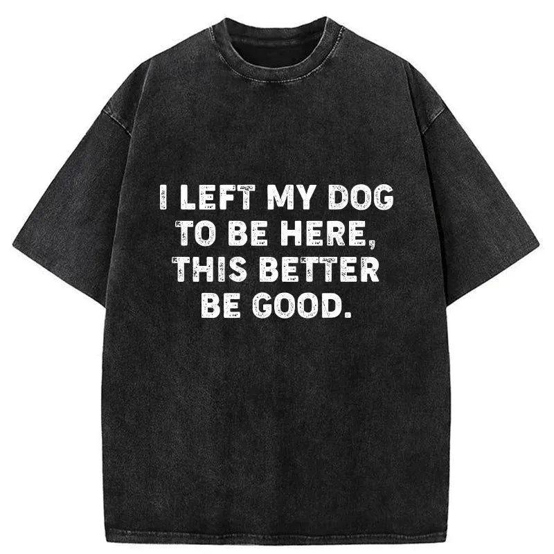 Funny Dog Owner Quote Washed T-Shirt