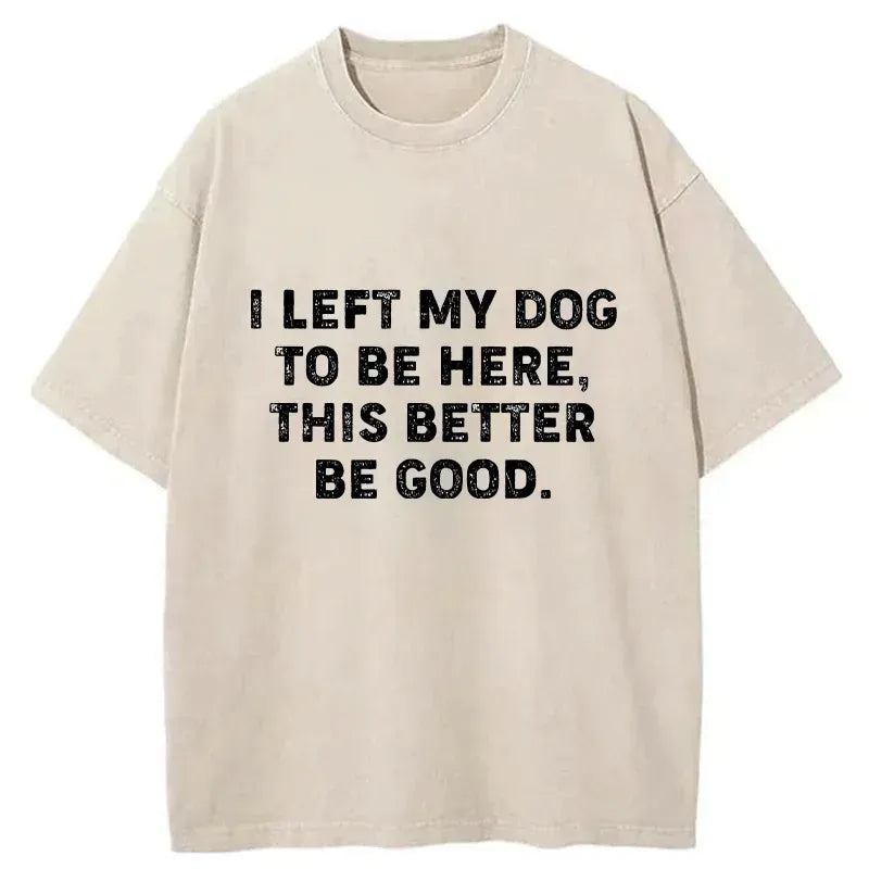 Kyoto-Lion Funny Dog Owner Quote Washed T-Shirt