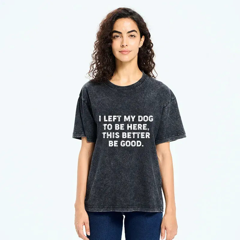 Funny Dog Owner Quote Washed T-Shirt