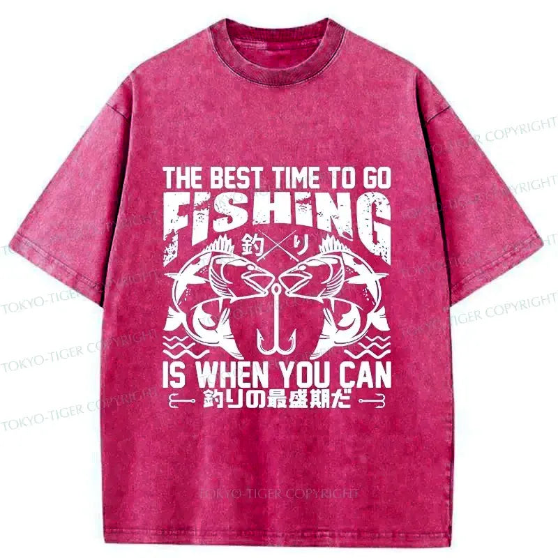 Washed unisex t-shirt for summer vacation