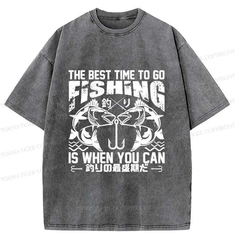 Washed unisex t-shirt for summer vacation