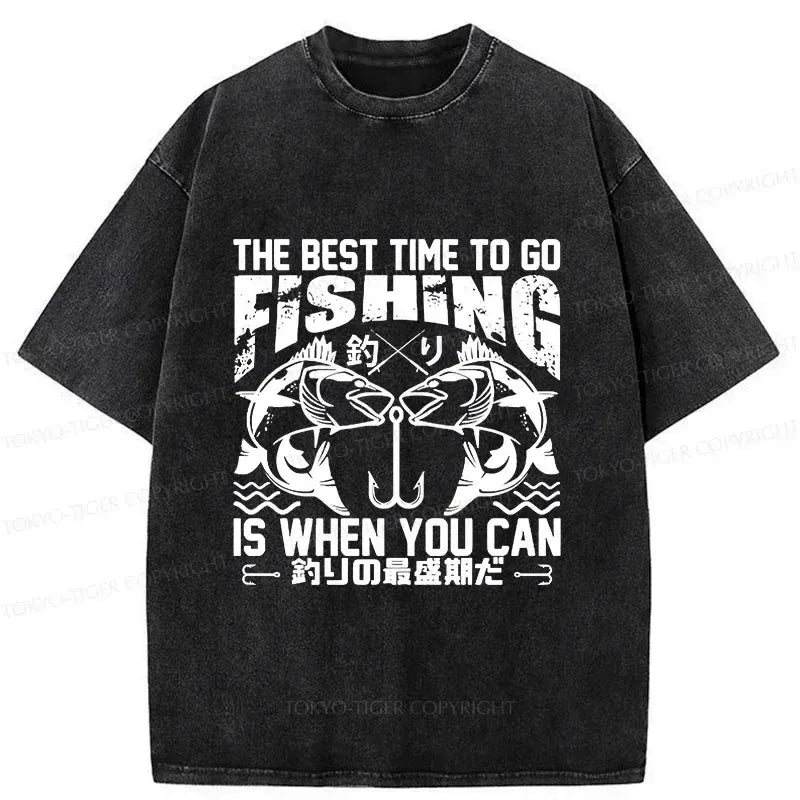 Washed unisex t-shirt for summer vacation