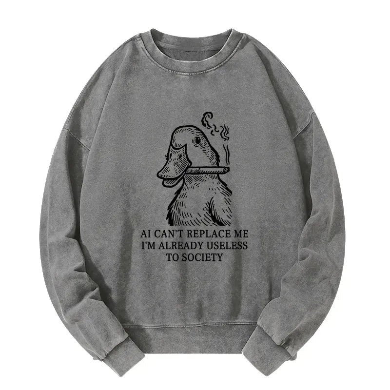 Funny Smoking Duck Sweatshirt for Daily Wear