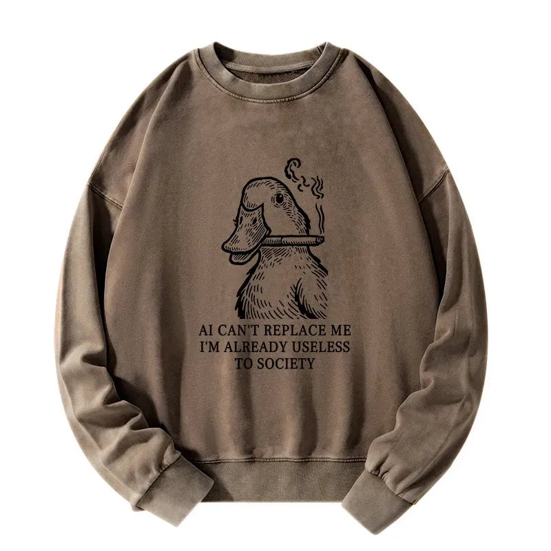 Washed Unisex Sweatshirt for Streetwear