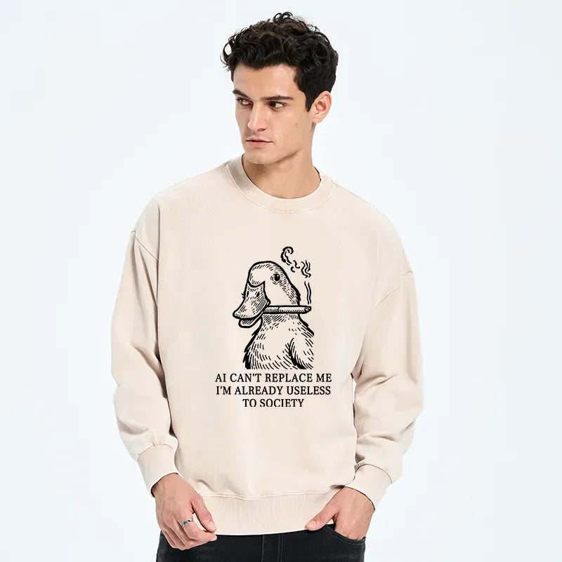 Washed Unisex Sweatshirt for Streetwear