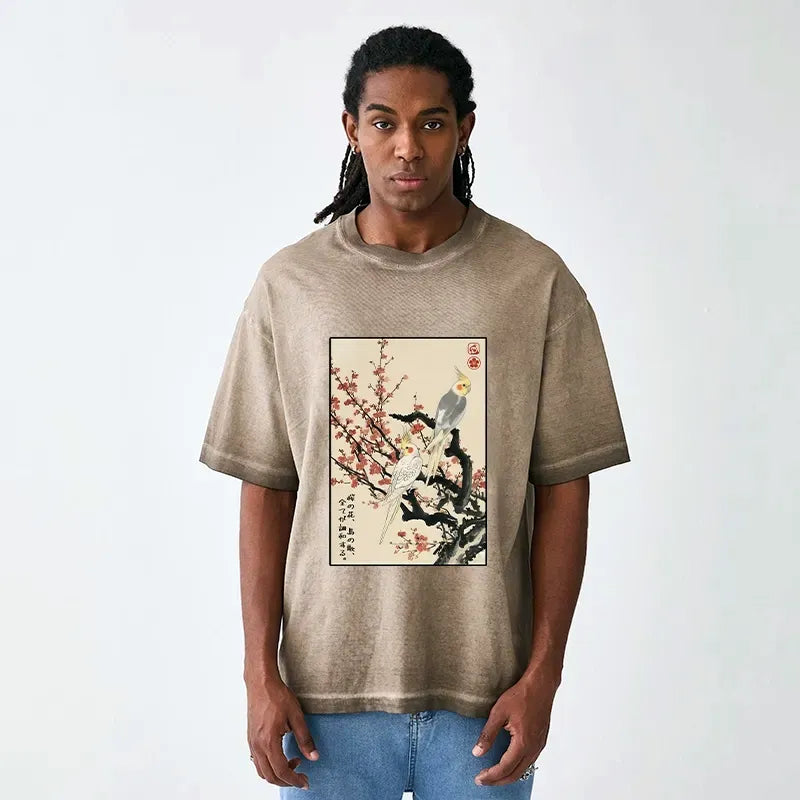 japanese gradient washed t-shirt