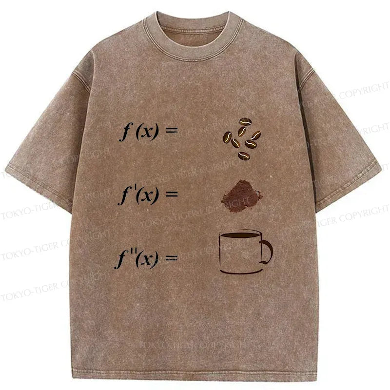 Kyoto-Lion Coffee Bean Formula Washed T-Shirt