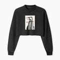 Vintage Japanese Crane Crop Top for Women