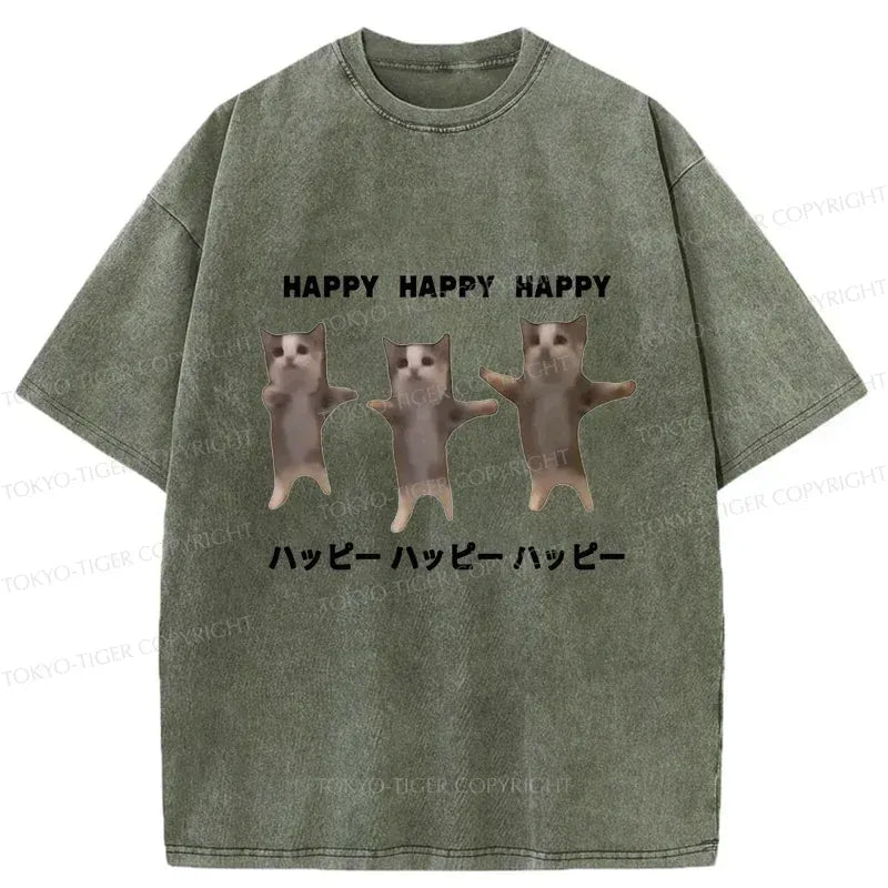 Unisex Japanese cat t-shirt for summer