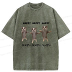 Unisex Japanese cat t-shirt for summer