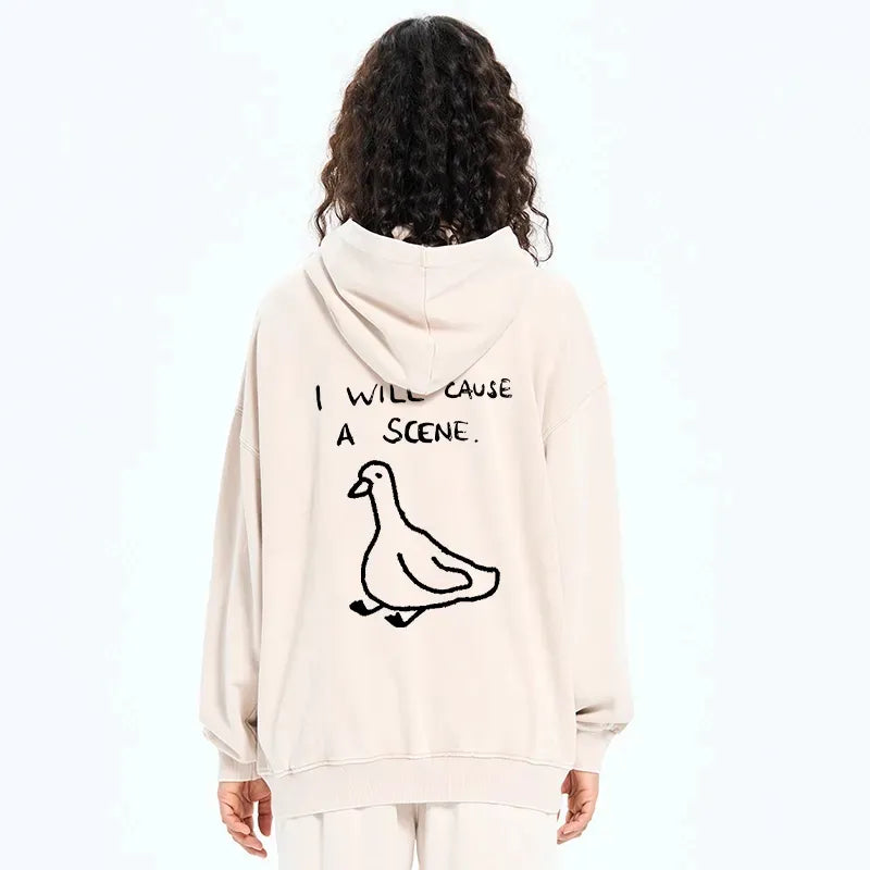 japanese retro washed zip hoodie