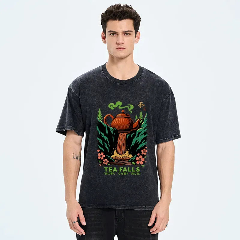 Kyoto Lion Washed T-Shirt for Daily Wear