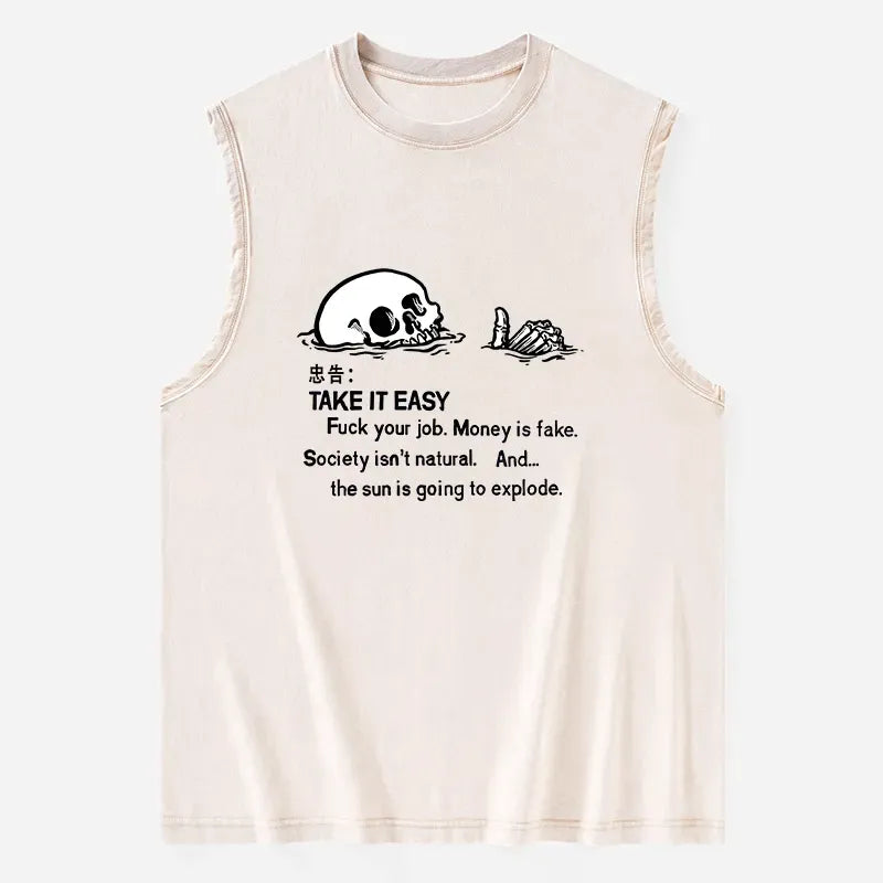 retro Kyoto lion skeleton tank free shipping
