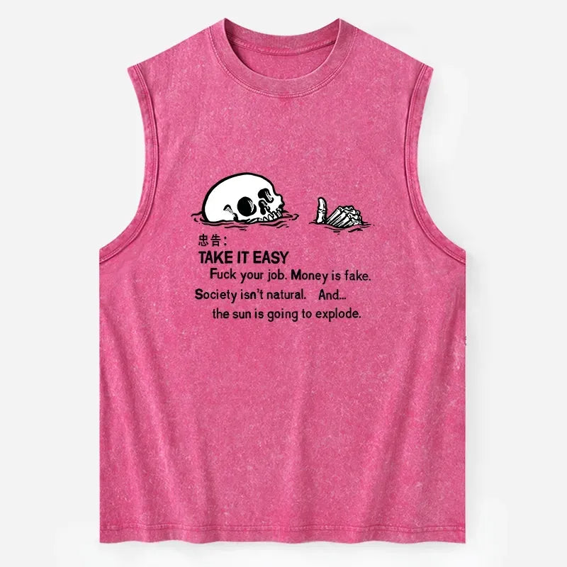 retro Kyoto lion skeleton tank free shipping