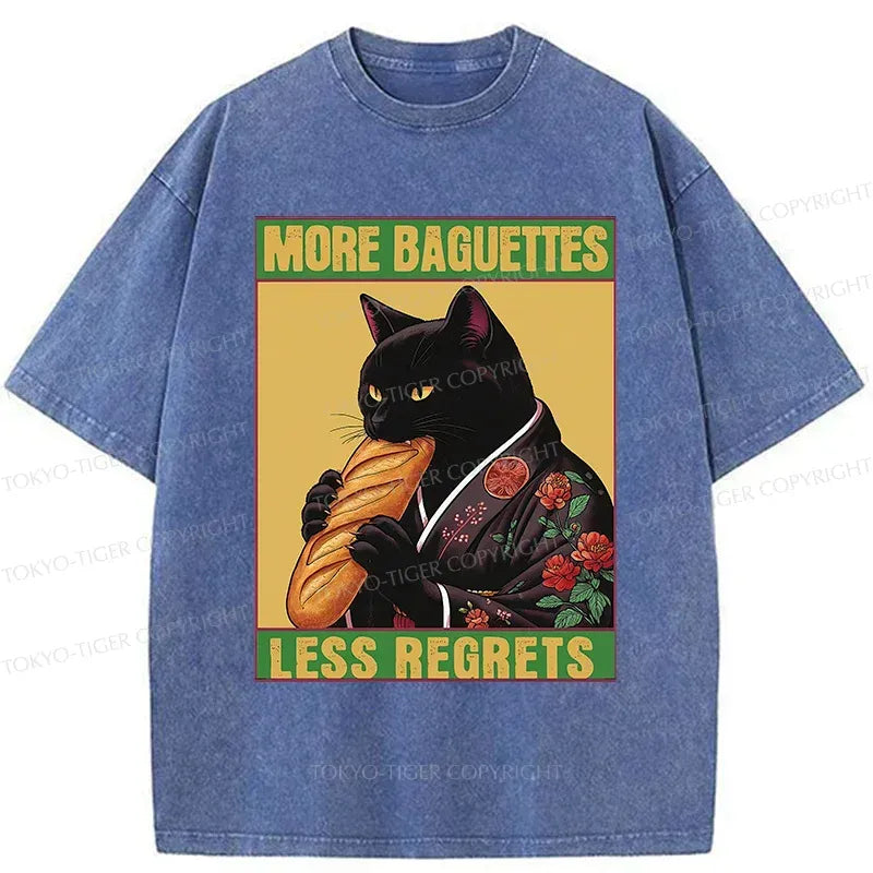 Kyoto-Lion More Baguettes Less Regrets Washed T-Shirt
