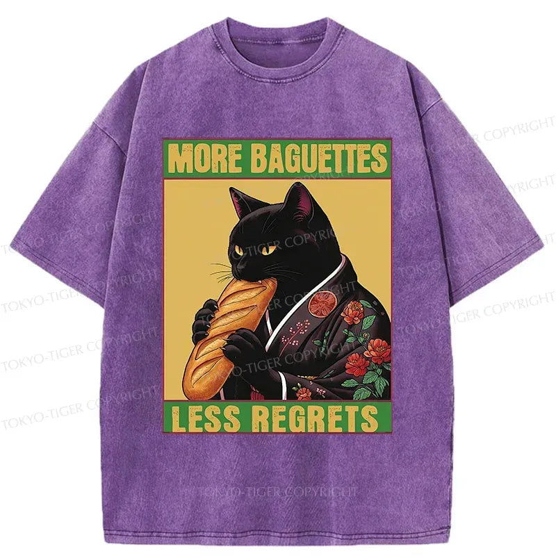 Kyoto-Lion More Baguettes Less Regrets Washed T-Shirt