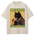 Kyoto-Lion More Baguettes Less Regrets Washed T-Shirt