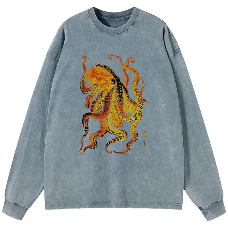 Best Seller Japanese Octopus Washed Tee