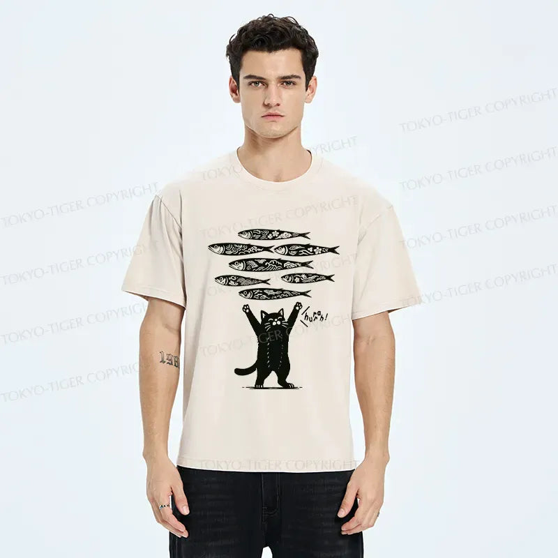 Kyoto-Lion The Lucky Cat Washed T-Shirt