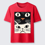 vintage white cat ukiyo-e tee