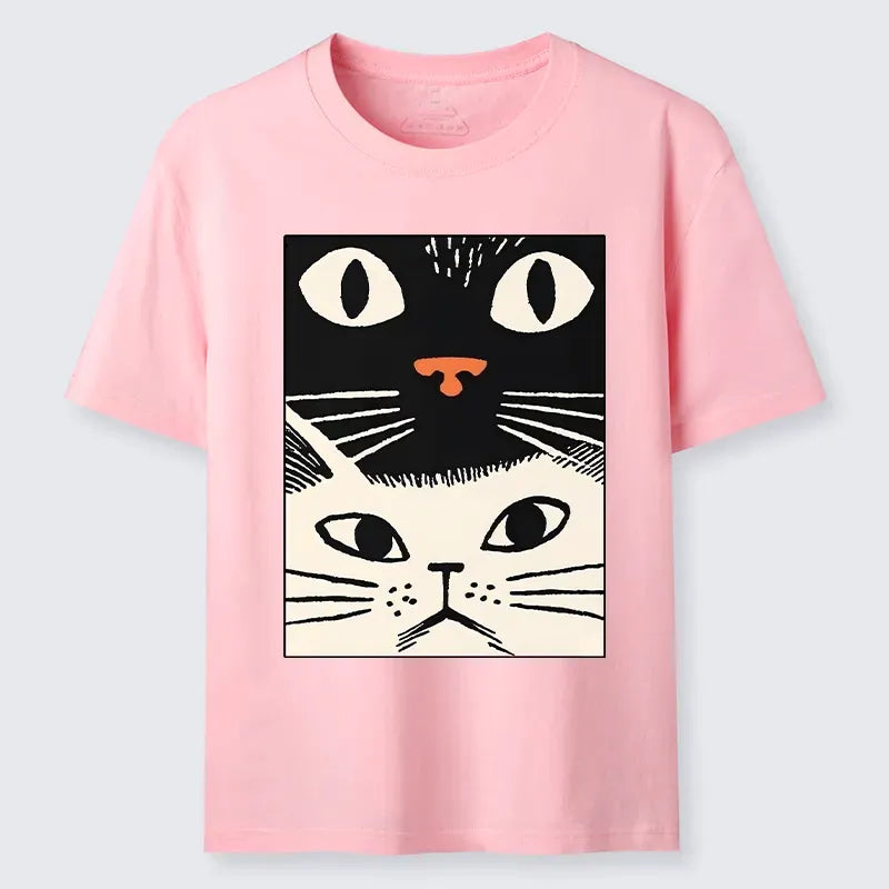 Japanese classic black cat t-shirt