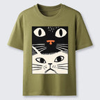 Kyoto-Lion Black Cat And White Cat Classic T-Shirt