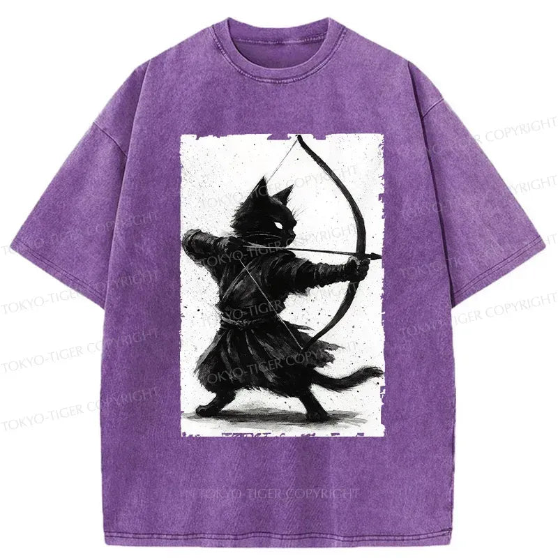 Retro Japanese Cat Archery T-Shirt