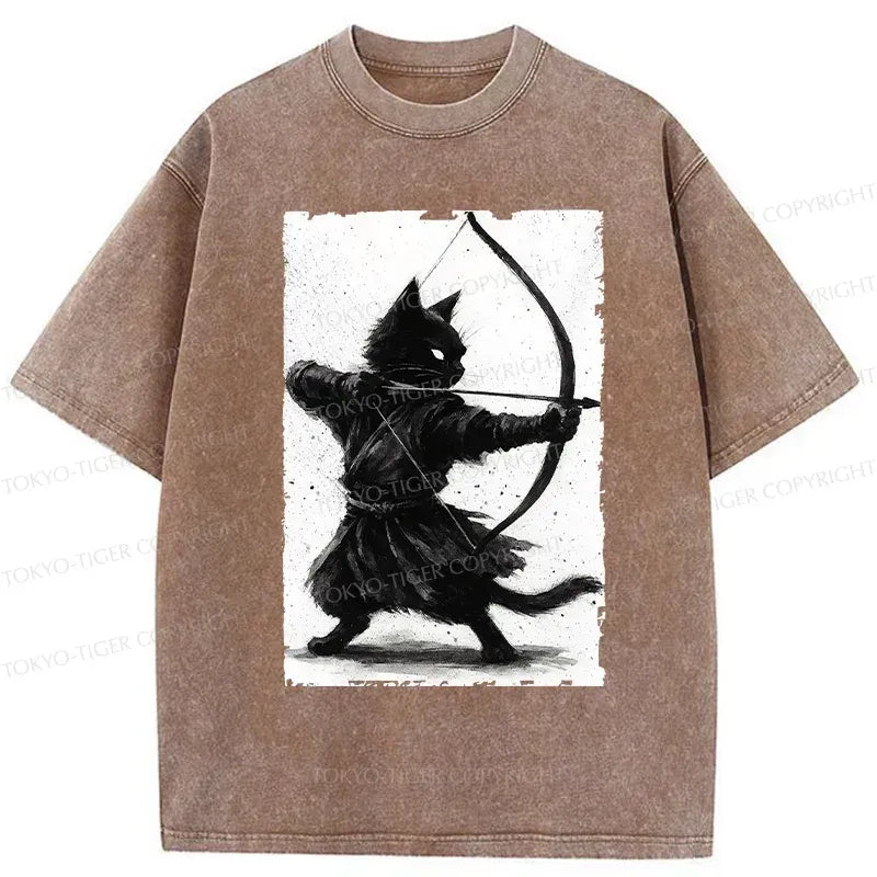 Vintage Cat Archery Shirt for Street Style
