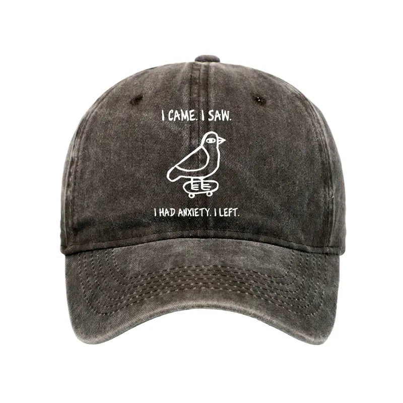 Kyoto-Lion Funny Meme Bird Just Needs A Break Washed Cap