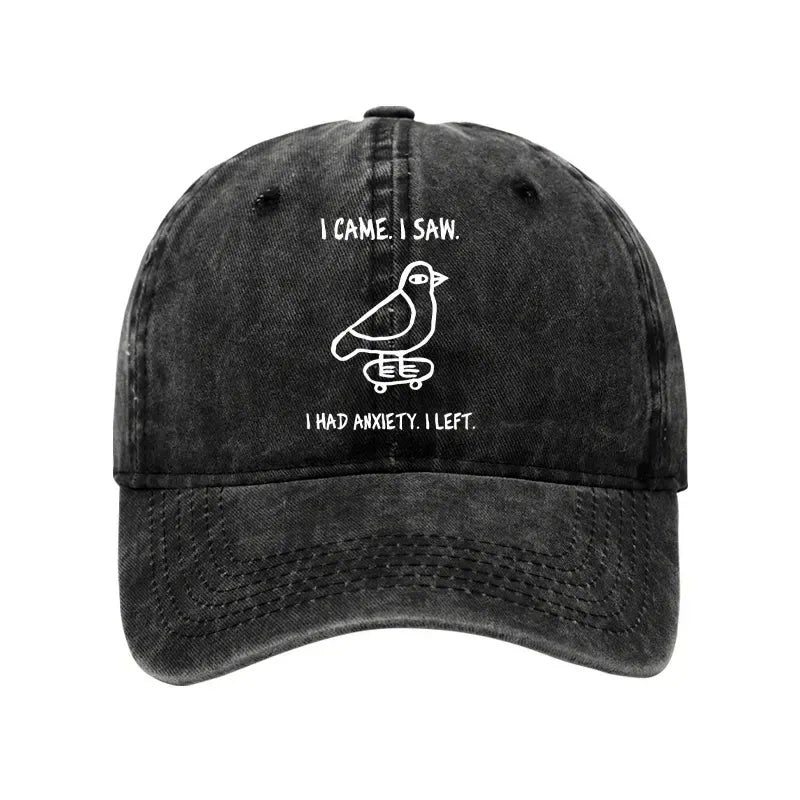 Kyoto-Lion Funny Meme Bird Just Needs A Break Washed Cap