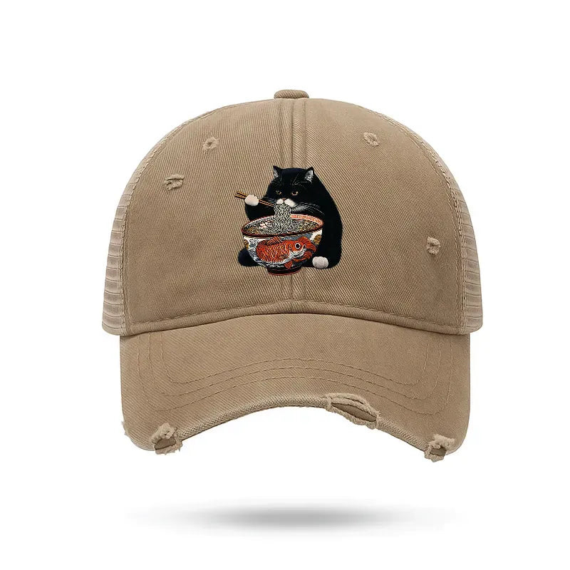 Vintage Fat Cat Ramen Cap Gift Idea