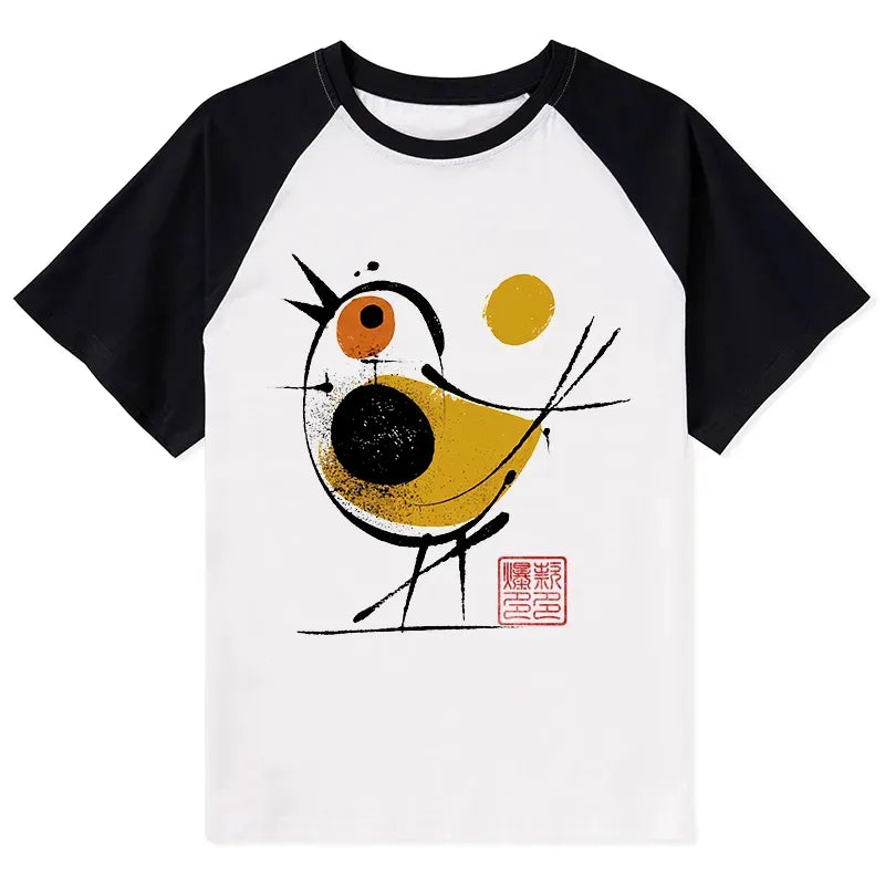 Yellow Black Ukiyo-e Aesthetic Tee