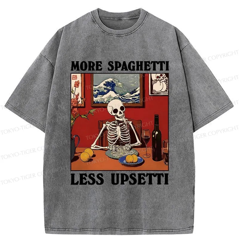 Kyoto-Lion More Spaghetti Less Upsetti Skeleton Washed T-Shirt