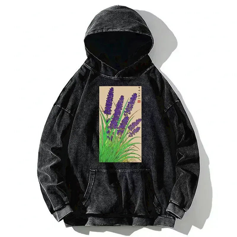Lavender Washed Hoodie for Casual Vacation