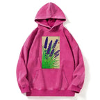 Kyoto-Lion Japanese Lavender Washed Hoodie