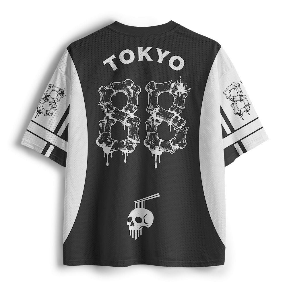 Trendy Skull Mesh Jersey for Streetwear