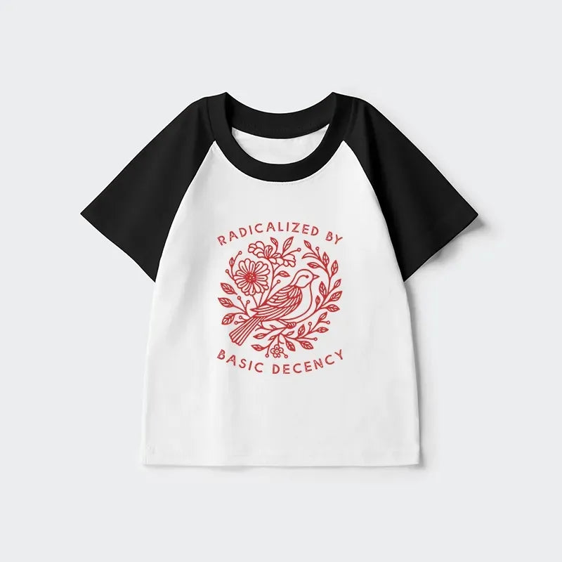 Soft Cotton Kids Raglan T-shirt for Vacation