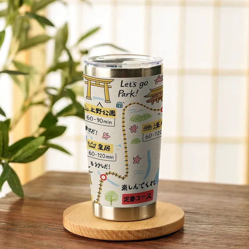 Kyoto lion design insulated tumbler for daily use