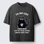 Daily Coffee Routine Funny Tee for Streetwear