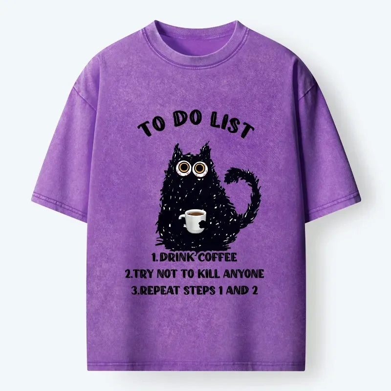 Daily Coffee Routine Funny Tee for Streetwear
