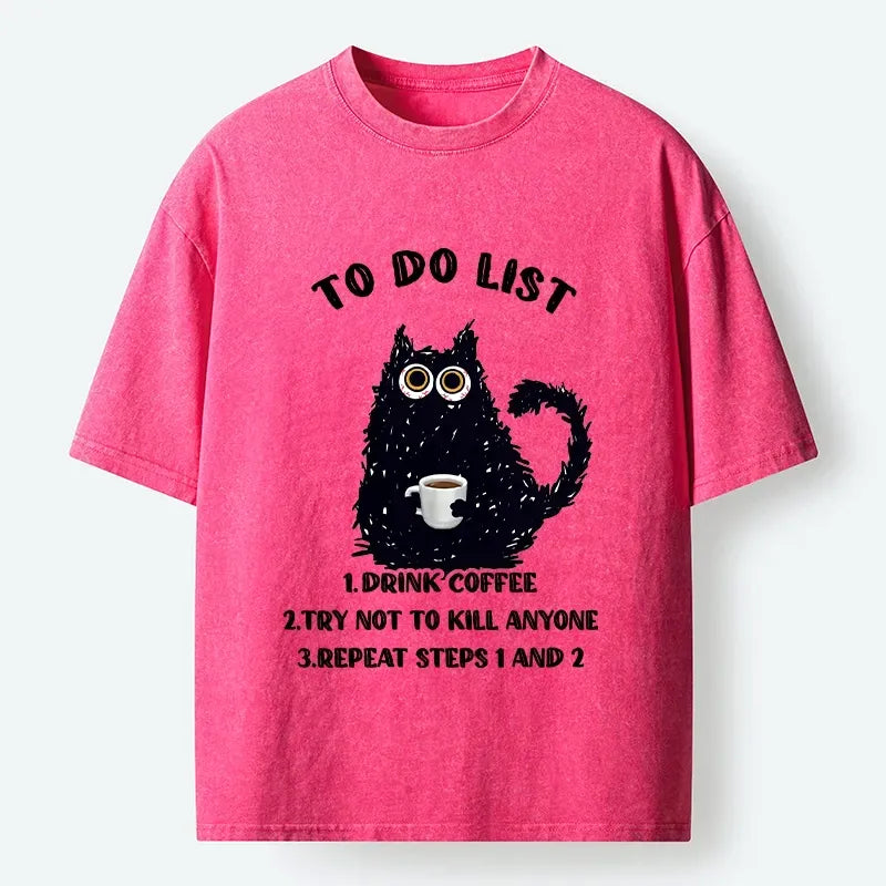 Japanese Retro Washed T-Shirt for Gift Idea