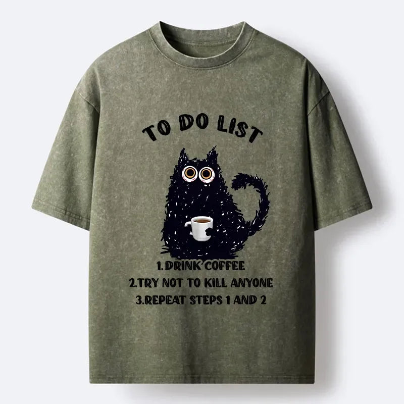 Japanese Retro Washed T-Shirt for Gift Idea