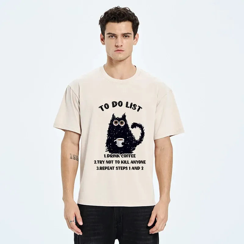 Japanese Retro Washed T-Shirt for Gift Idea