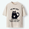 Kyoto-Lion Funny Meme Daily Coffee Routine Washed T-Shirt