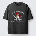 Kyoto-Lion Humorous Pirates Washed T-Shirt