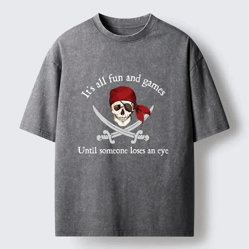 Humorous Pirates Washed T-Shirt Best Seller