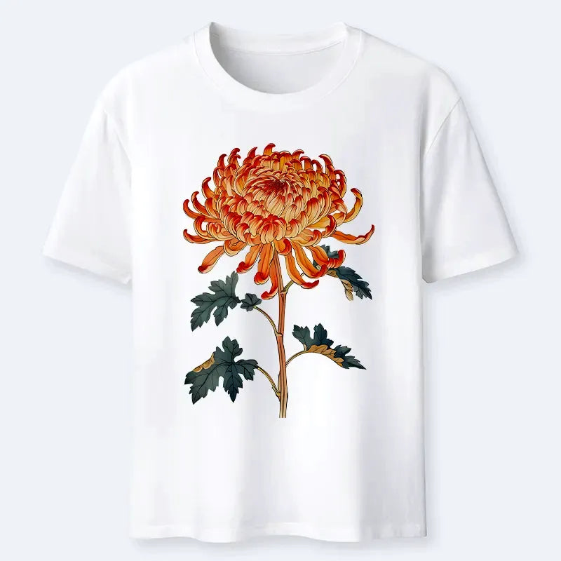 Kyoto-Lion Floral T-Shirt for Summer